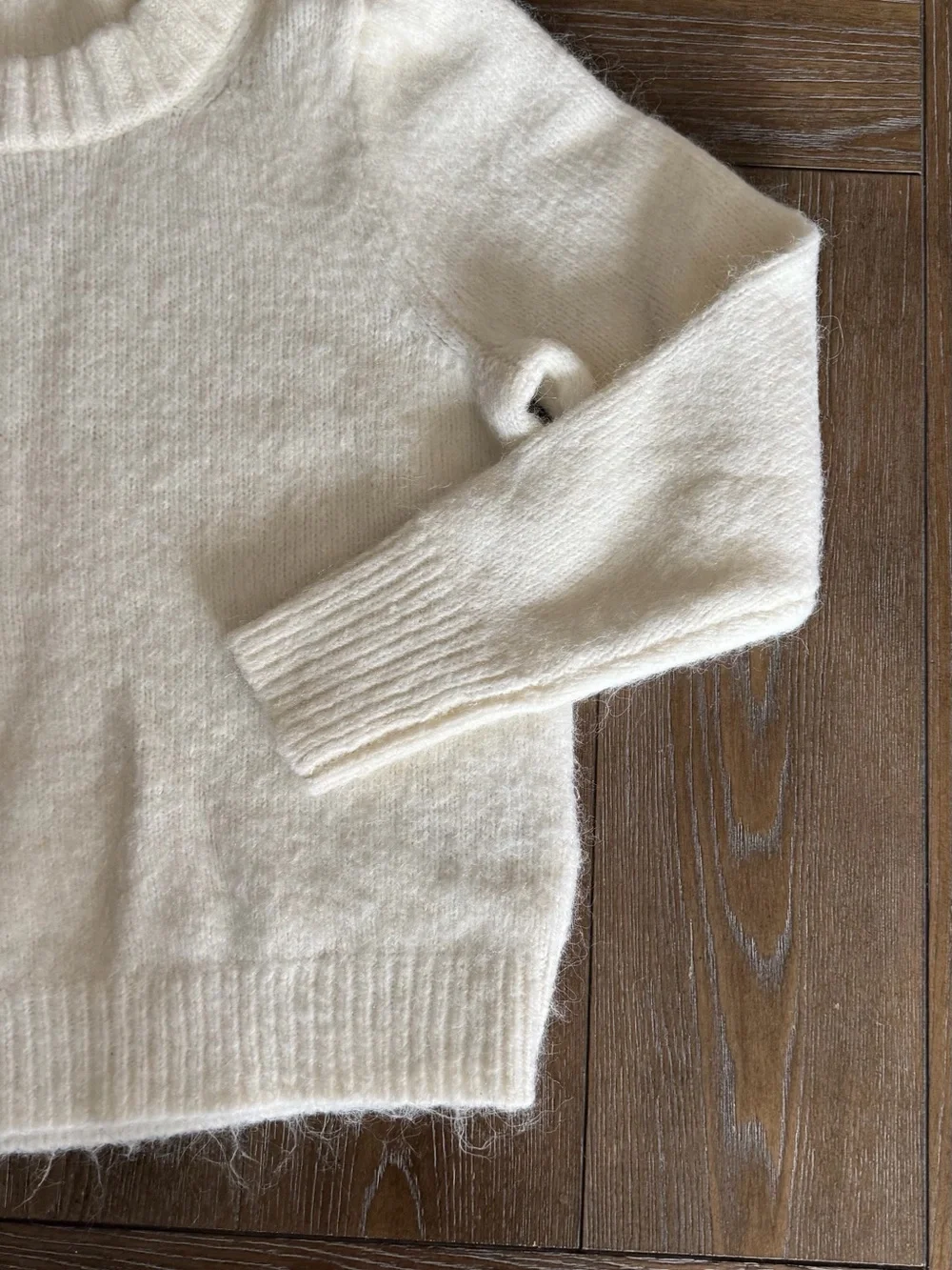 J. Crew Cream Fuzzy Crewneck Sweater - Picture 5 of 12